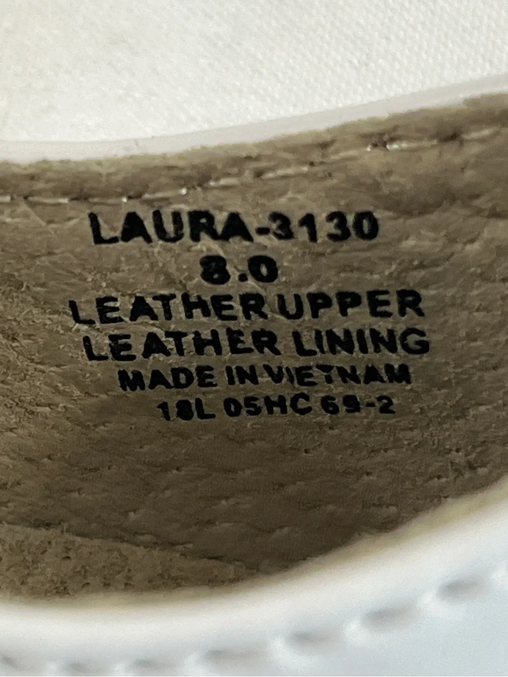 FootMates Laura White Mary Jane Shoes Leather Upper Tan Outsole Toddler 8
